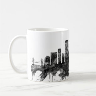 Caneca De Café San Francisco California Skyline BW