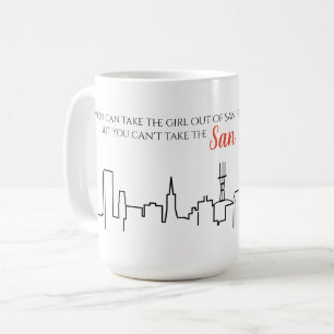 Caneca De Café San Francisco Skyline Girl Cote