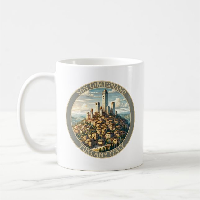 Caneca De Café San Gimignano Toscana Itália (Esquerda)