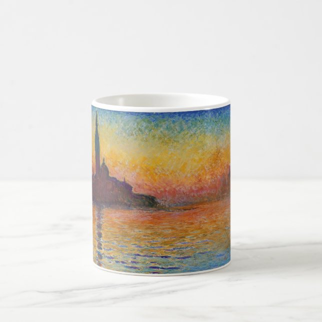Caneca De Café San Giorgio Maggiore em Dusk (por Claude Monet) (Centro)