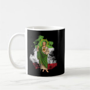 Caneca De Café San Judas Tadeo con Bandera de México Pullover