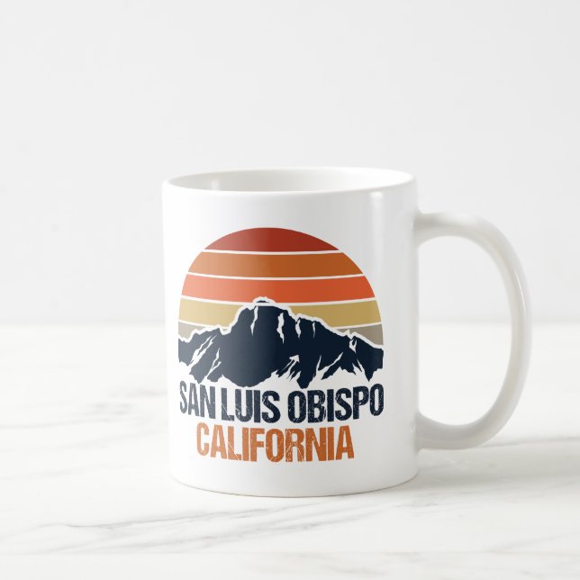 Caneca De Café San Luis Obispo California Mountain Sunset (Direita)