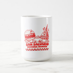 Caneca De Café San Salvario Fassona Burger - Cartoon dos anos 30