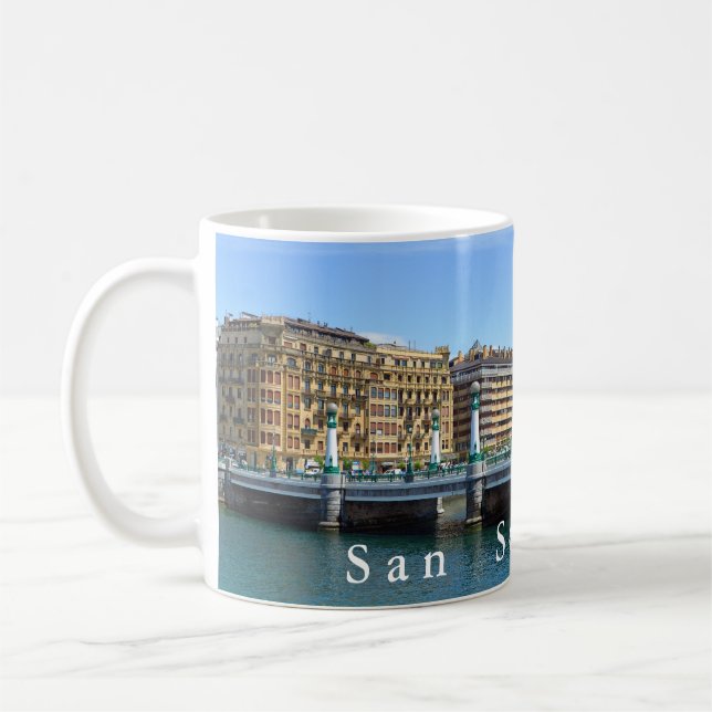 Caneca De Café San Sebastian-Donostia. Puente Del Kursaal. (Esquerda)