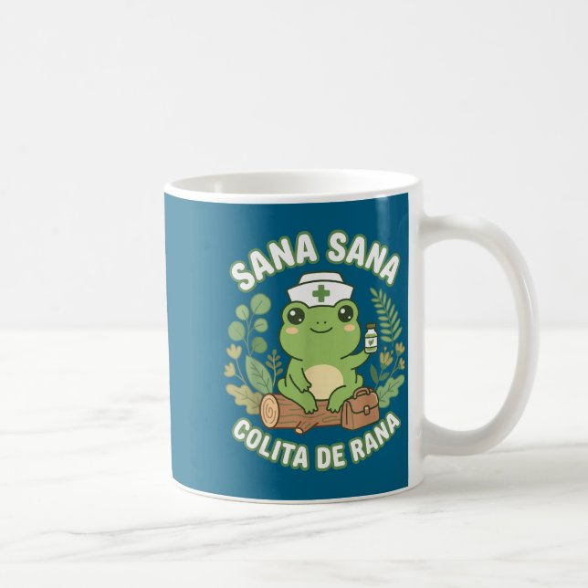 Caneca De Café Sana Sana Colita De Rana Mexican Nurse Frog  (Direita)