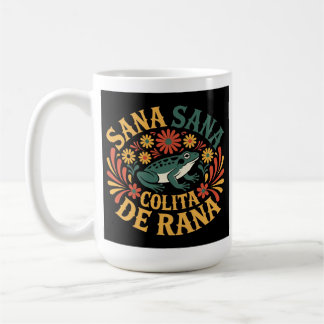 Caneca De Café Sana Sana Colita De Rana Tradicional Floral Mexica