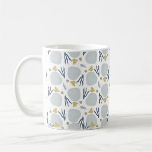 Caneca De Café Sand Dollar Seashells Beach Pattern Beach