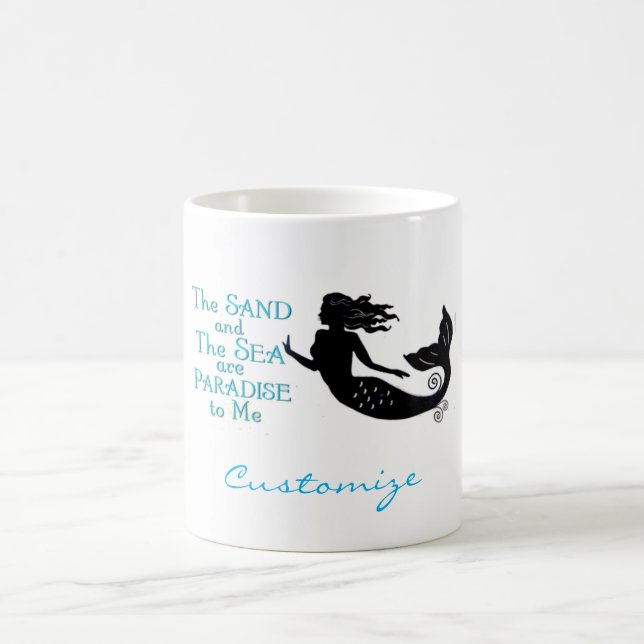 Caneca De Café Sand Sea Beach Smermaid Thunder_Cove (Centro)