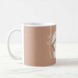 Caneca De Café Sandalhas de Verão Marrom Creme Chinelos