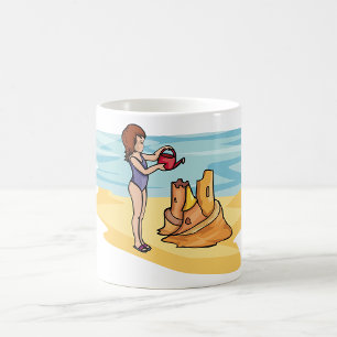 Caneca De Café Sandcastle de Praia