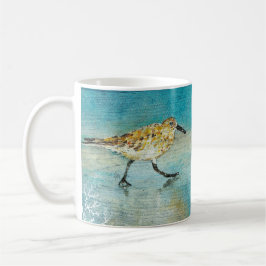 Caneca De Café Sandpiper Coastal Bird Wading Ocean Beach