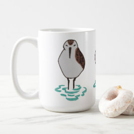 Caneca De Café Sandpiper Costeiro De Aves Do Oceano, Traçado À Mã