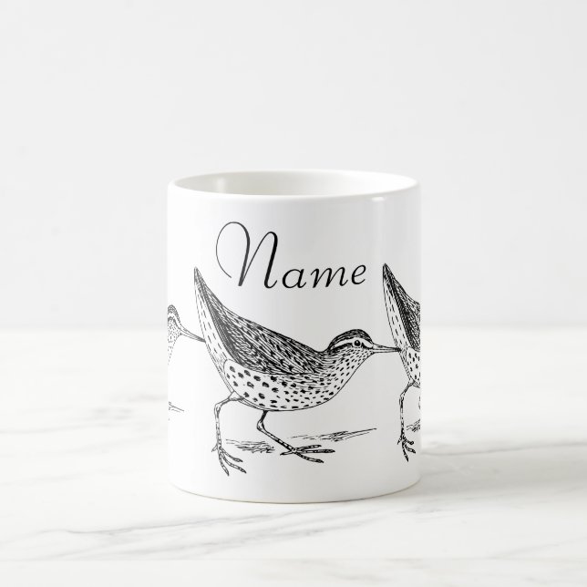 Caneca De Café Sandpiper Shorebird Thunder_Cove (Centro)