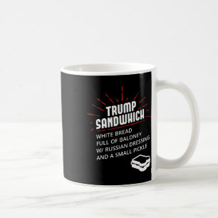 Caneca De Café Sanduíche Trump Pão Branco Cheio De Molho Russo Lo