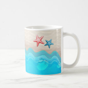 Caneca De Café Sandy Beach e estrela do mar
