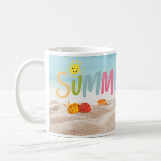 Caneca De Café Sandy Beach Summertime Vibes Mug! (Esquerda)