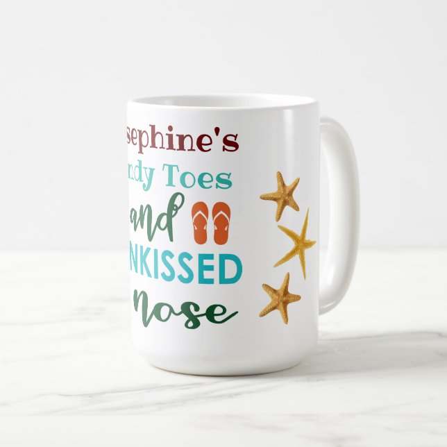 Caneca De Café Sandy Toes Personalizados e Dose Beija Sun (Frente Esquerda)