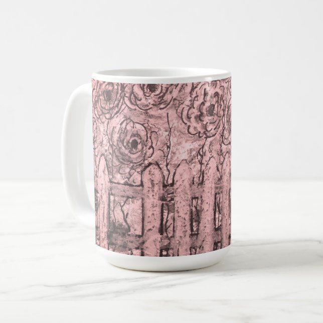 Caneca De Café Sangria Flores Vedantes (Frente Esquerda)