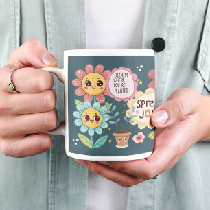 Caneca De Café Sangue inspirado: Mug de Jardim Motivacional