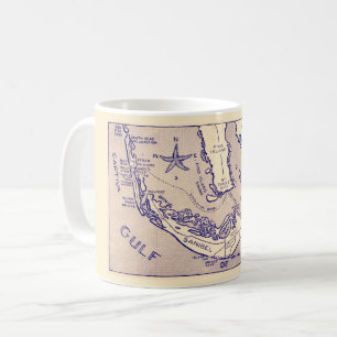 Caneca De Café Sanibel Captival Map Mug