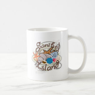 Caneca De Café Sanibel Island Florida seashell design