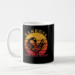 Caneca De Café Sankofa Retro Vintage Aprende Com O Africano Passa