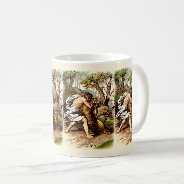 Caneca De Café Sansão E O Leão (Frente Esquerda)