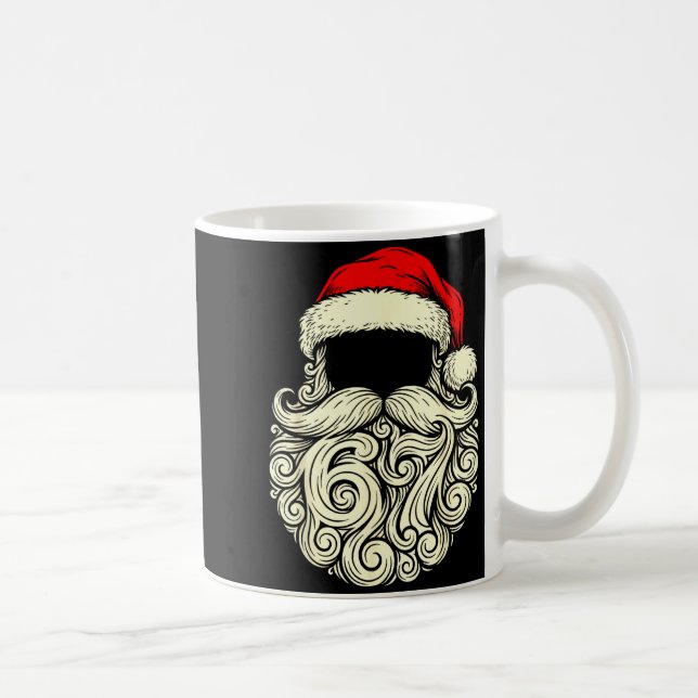 Caneca De Café Santa 67 Hidden In Beard Christmas  (Direita)
