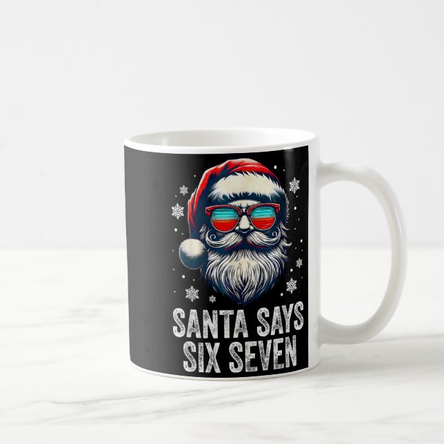 Caneca De Café Santa 67 Meme Funny Six Seven Christmas Xmas Pajam (Direita)