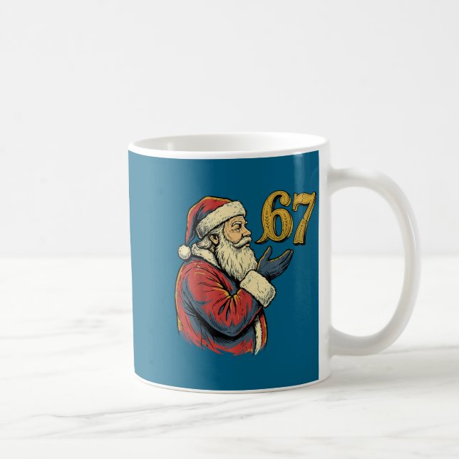Caneca De Café Santa 67 Number Funny Christmas Meme Se  (Direita)