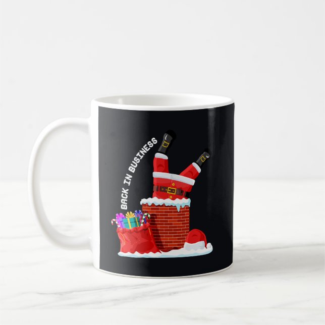 Caneca De Café Santa Back in Business — Funny Christmas Chimney (Esquerda)