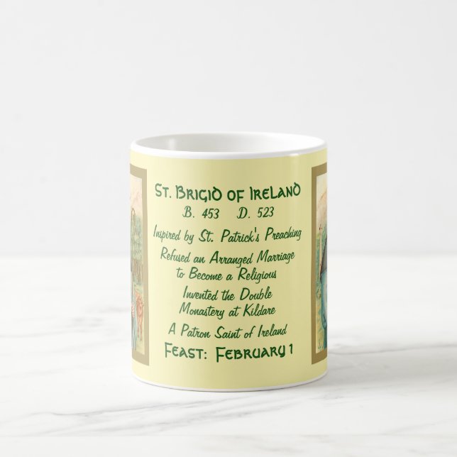 Caneca de Café Santa Brígida da Irlanda (M 014) 2a (Centro)