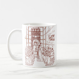 Caneca De Café Santa Catarina Discutindo com os Eruditos por Maso