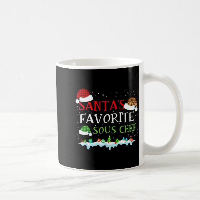 Caneca De Café Santa Chef Favorite s Sous Fun Meme (Direita)