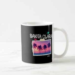 Caneca De Café Santa Clara Califórnia Retro Surfista Praia Vintag