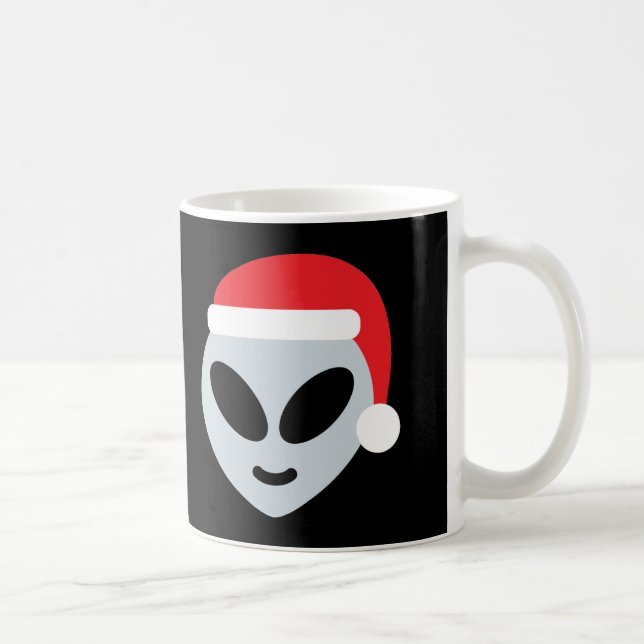 Caneca De Café santa claus alienígena emoji (Direita)