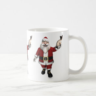 Caneca De Café Santa Claus ama Gatos Siameses