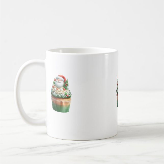 Caneca De Café santa claus cupcakes mug (Esquerda)