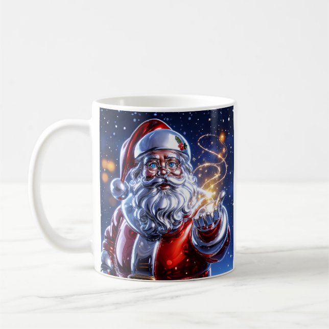 Caneca De Café Santa Claus Metálico (Esquerda)
