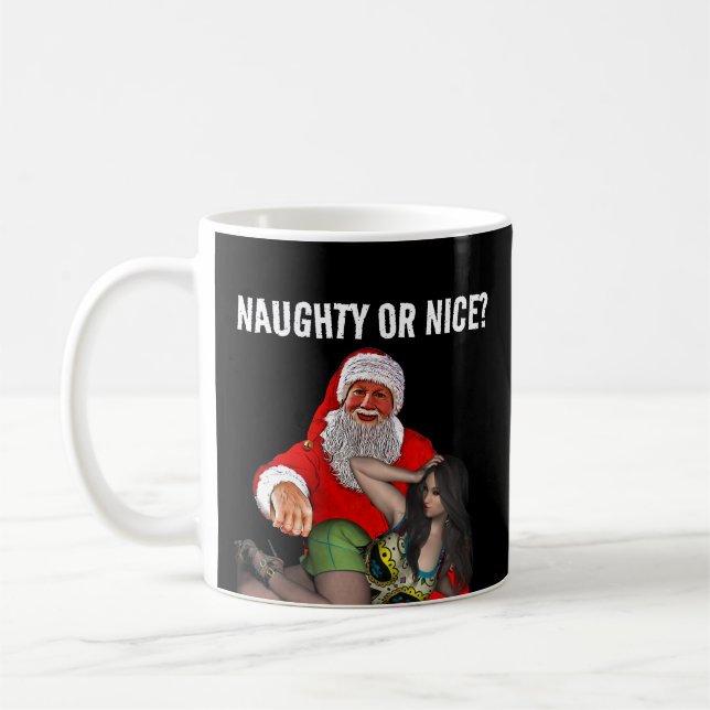 CANECA DE CAFÉ SANTA CLAUS NAUGHTY GIRL CHRISTMAS COFFEE MUGS (Esquerda)