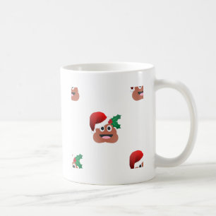 Caneca De Café santa claus poop emoji