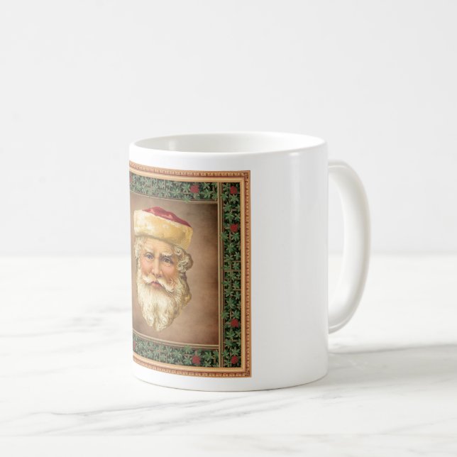 Caneca De Café Santa Claus Vintage (Frente Esquerda)