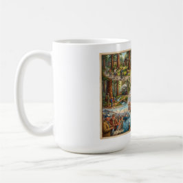 Caneca De Café Santa Cruz Vibe Map – Cultural Coastal Art Print