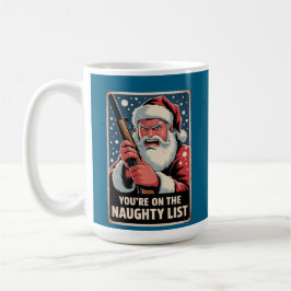 Caneca De Café Santa Gun Naughty List Second Amendment
