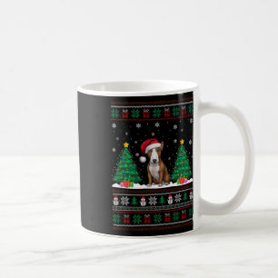 Caneca De Café Santa Hat Bull Terrier Dog Xmas Tree Luzes Feias