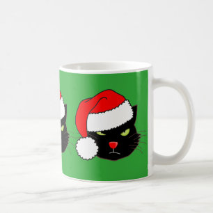 Caneca De Café Santa Hat Cat