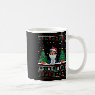 Caneca De Café Santa Hat Rough Collie Dog Xmas Tree Luzes Feias