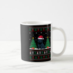 Caneca De Café Santa Hat Scottie Dog Árvore de Natal Luzes Feias