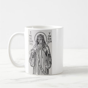 Caneca De Café Santa Hildegarda de Bingen abadessa beneditina