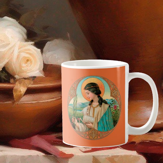 Caneca de Café Santa Inês de Roma (BK 006) (Criador carregado)